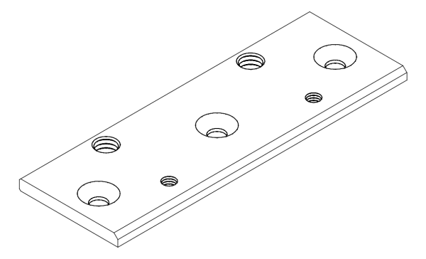 [80380243] Планка під скло 17,3 (110x37x4) Aluprof