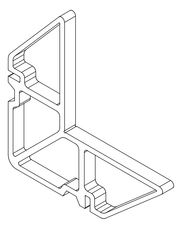 [8A006370] Кутник 35,7x7 мм Aluprof