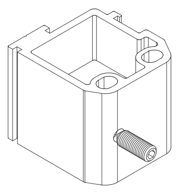 [80122472] З'єднувач з гвинтом (80124123 + 80372710) Aluprof