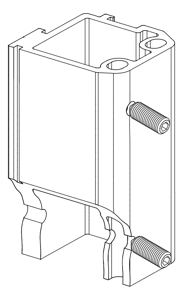 [80122473] З'єднувач з гвинтом (80124119 + 2x80372710) Aluprof