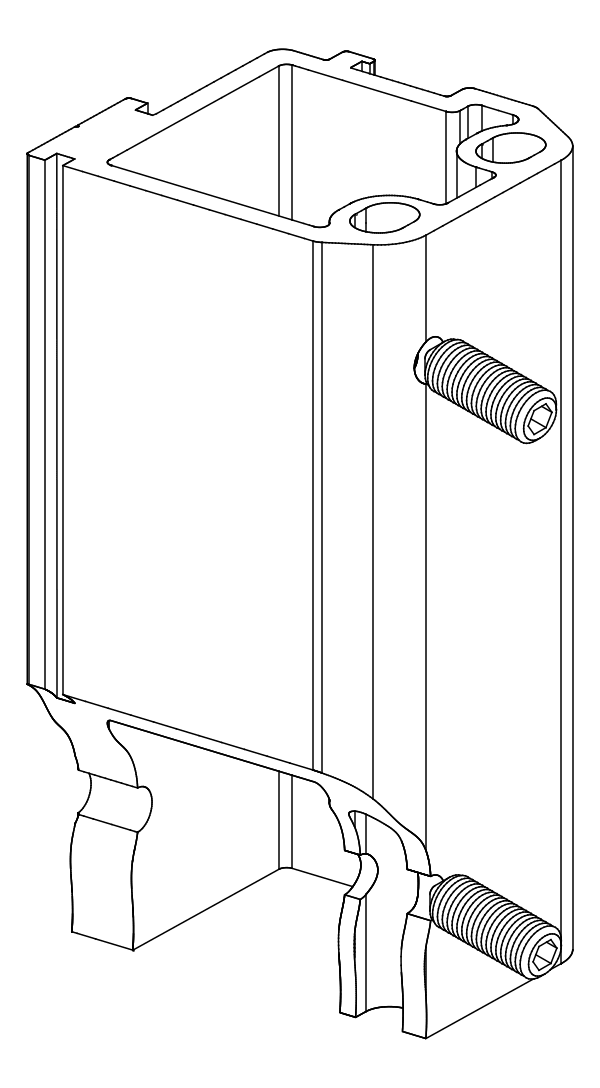[80122474] З'єднувач з гвинтом (80124124 + 2x80372710) Aluprof