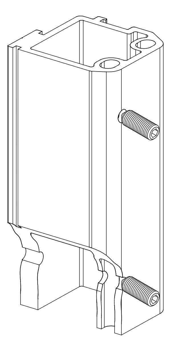 [80122475] З'єднувач з гвинтом (80124125 + 2x80372710) Aluprof