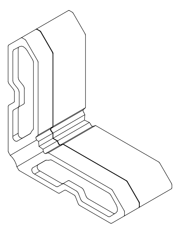 [80124710] Кутник 16,7x26,4 мм Aluprof