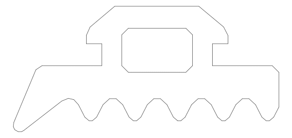 [8G003550] Ущільнювач 2 мм Aluprof