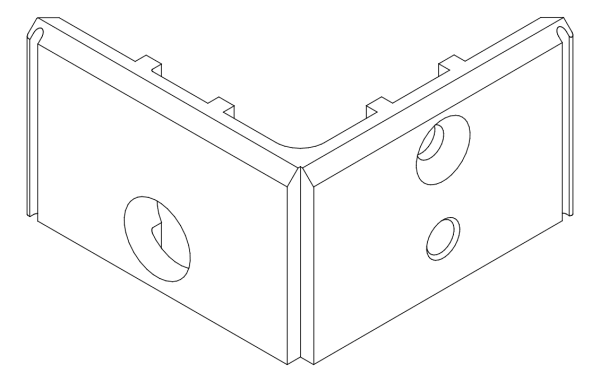 [8A003990] Кутник 124,6х124,6 мм Aluprof