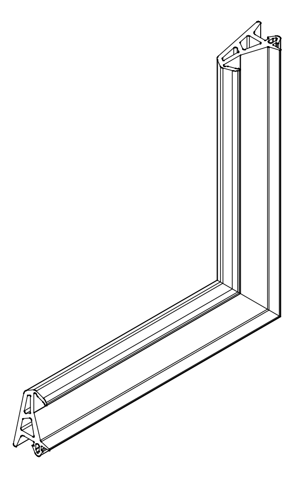 [8A001000] Кутник ущільнювача 8G00001X Aluprof