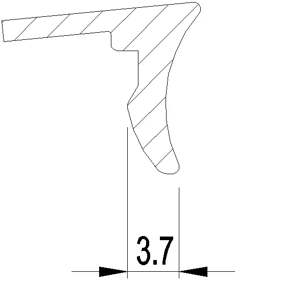 [080.9508] Ущільнювач EPDM Reynaers