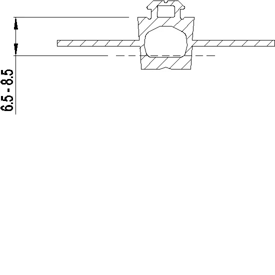 [080.9525] Розділюючий ущільнювач 8.5 мм ISO Reynaers