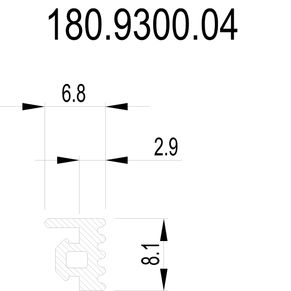 [180.9300] Ущільнювач SG 2.5 мм Reynaers
