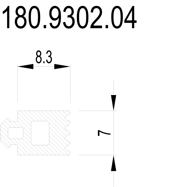 [180.9302] Ущільнювач SG 8 мм Reynaers