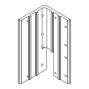 [8A012580] З'єднувач 124,6x124,6x259 мм, лівий Aluprof
