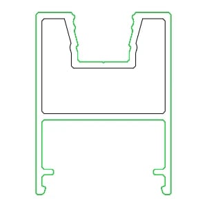 [K441219] Планка декоративна LED 40,5x30 мм Aluprof