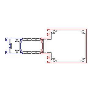 [K530317] Проміжний ригель 75x65/42 мм Aluprof