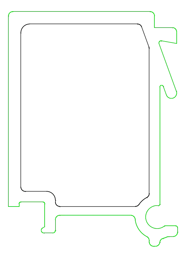 [K4316224R9005] Штапик 19 мм (STANDARD) Aluprof