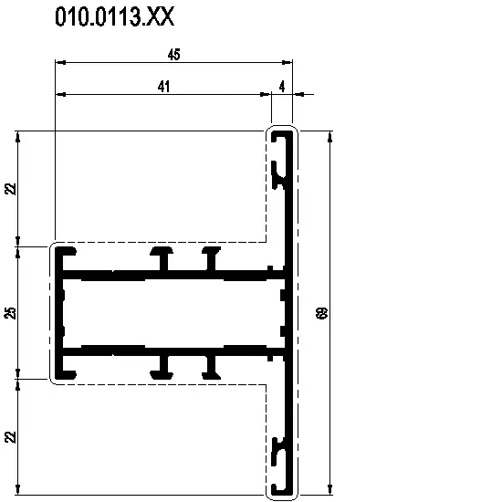 [010.0113.00] TRANSOM 69 мм Reynaers