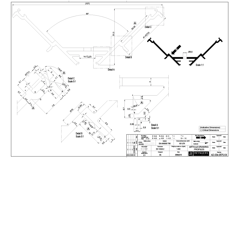 [034.0575.00] PRESSURE PLATE Reynaers