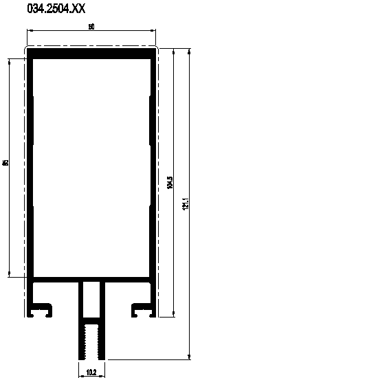 [034.2504.79.9M03] SUSPENSION PROFILE 121.15 мм Reynaers