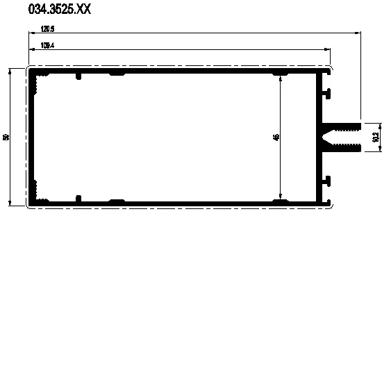 [034.3525.00] TRANSOM 109.35 мм Reynaers