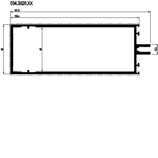 [034.3526.79.7M16] TRANSOM 130.35 мм Reynaers