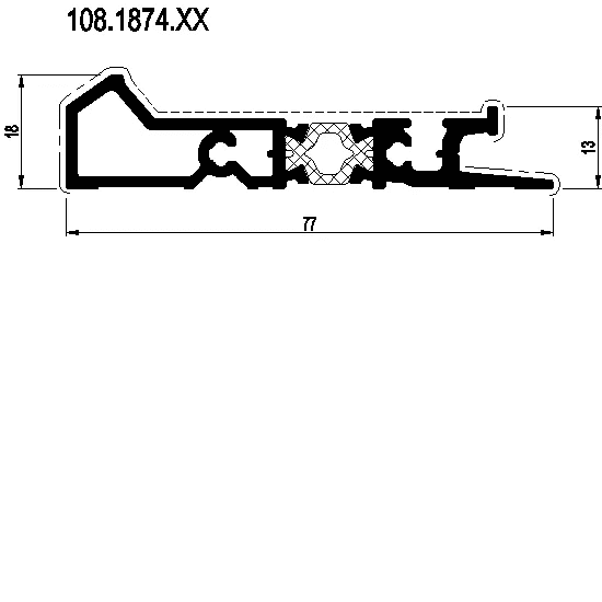 [108.1874.00] Підлоговий профіль для зовнішнього відкривання Reynaers