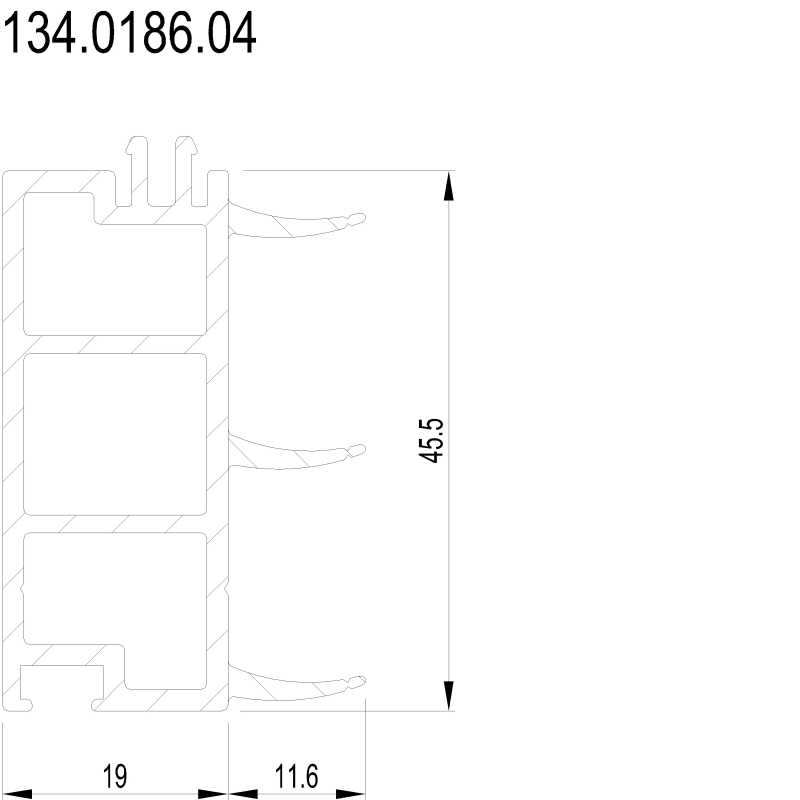 [134.0186.04] FILLING PROFILE Reynaers