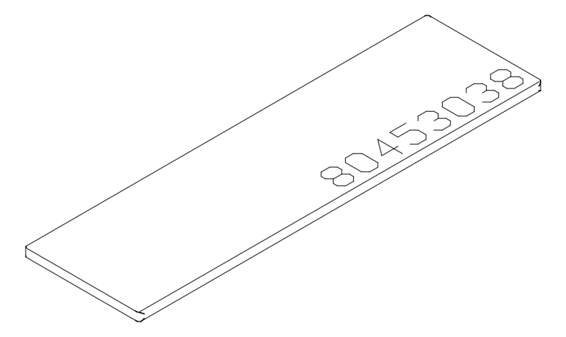 [80453038] Підкладка під скло 100x29x2 мм Aluprof