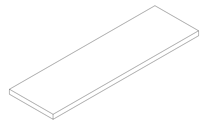 [80453053] Підкладка під скло 100x30x3 мм Aluprof
