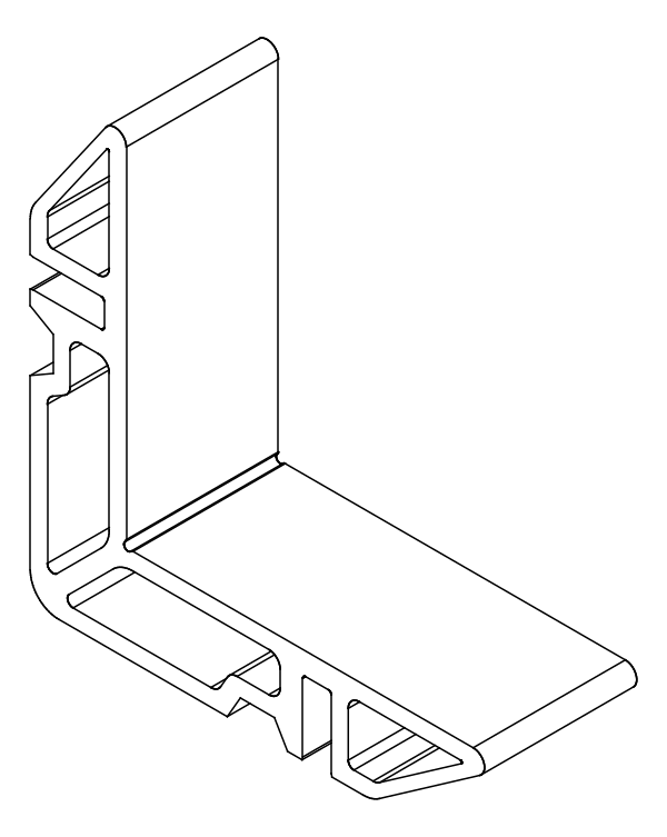 [80124430] Кутник 16,9x26,8 мм Aluprof