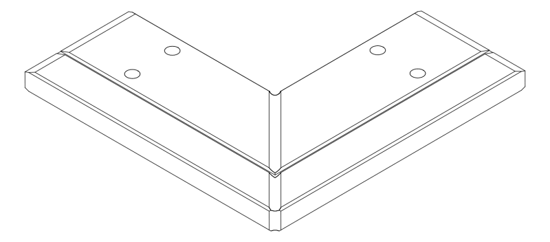 [80122330] З'єднувач 90° Aluprof