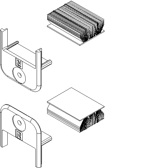 [062.7972.04] SET DISTANCE PIECES SLIDING DOOR Reynaers