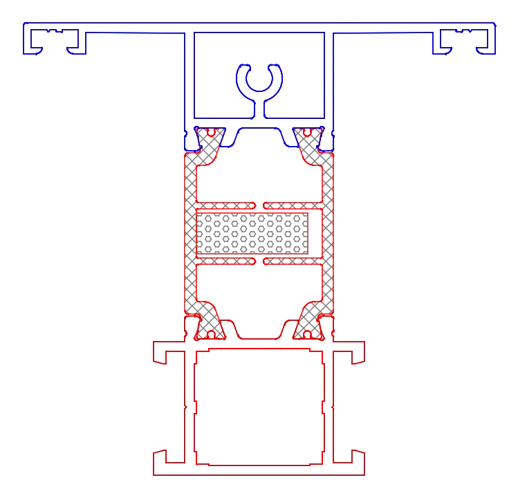 Зображення Імпост створки 76 мм (HI) [K618439]