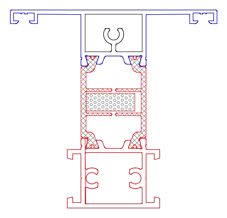 Зображення Імпост створки 76 мм (HI) [K618440]
