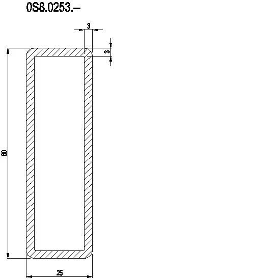 Зображення STEEL PROFILE 80x25x3 мм [0S8.0253]