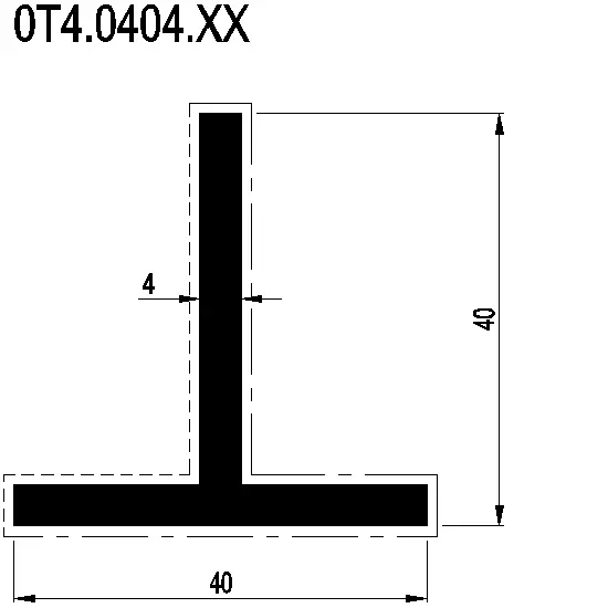 Зображення T-PROFILE 40x40x4 мм [0T4.0404]