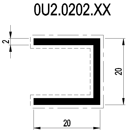 Зображення U-PROFILE 20x20x20x2 мм [0U2.0202]