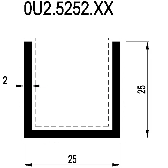 Зображення U-PROFILE 25x25x25x2 мм [0U2.5252]