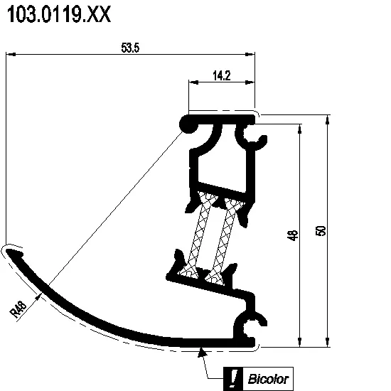 Зображення Змінний кутовий профіль [103.0119]