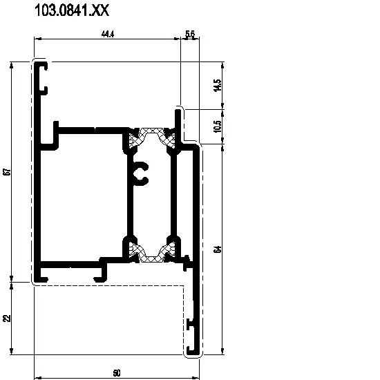 Зображення Дверна зовнішня рама зовнішнього відкривання [103.0841]