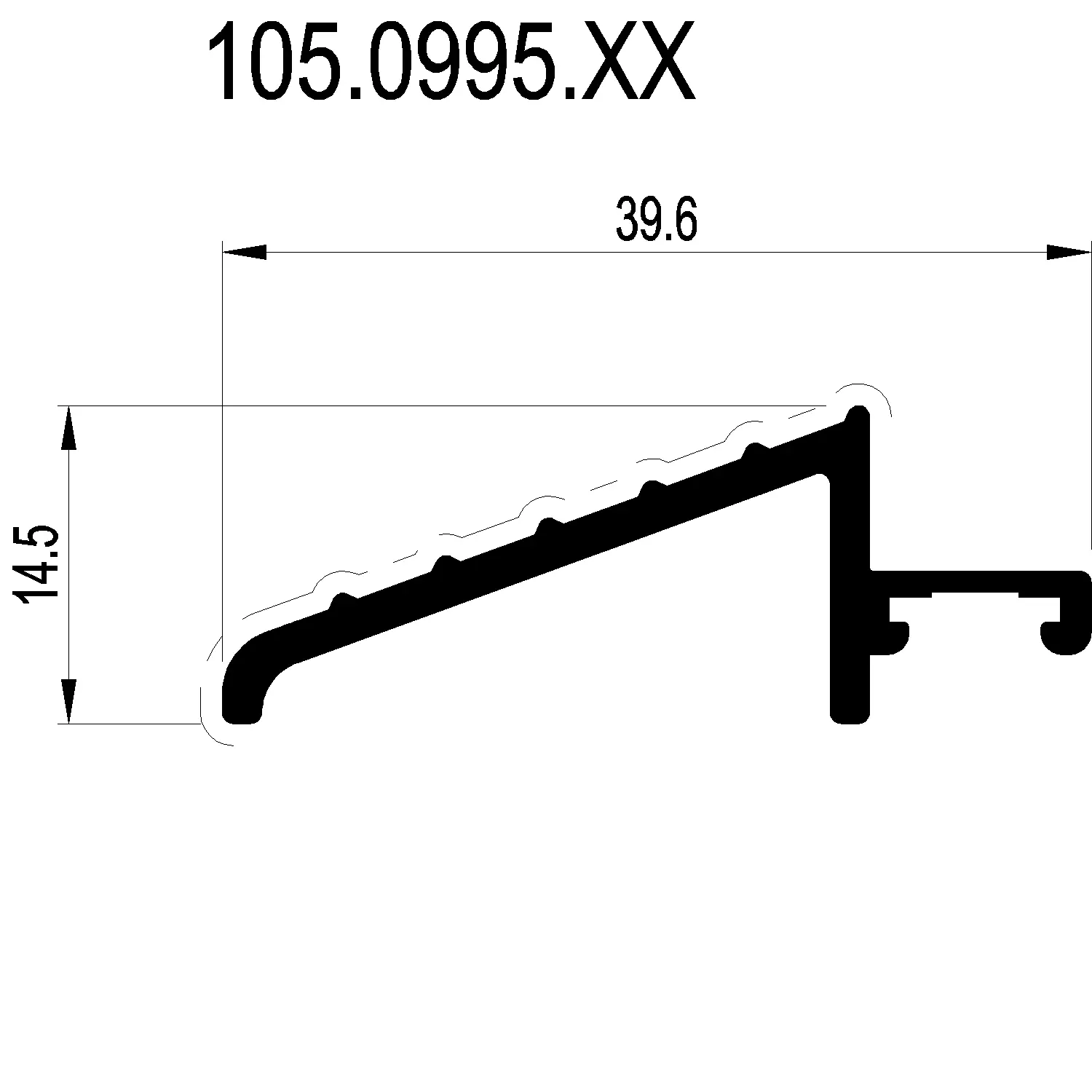 Зображення Профіль підвіконний 14.5 мм [105.0995]