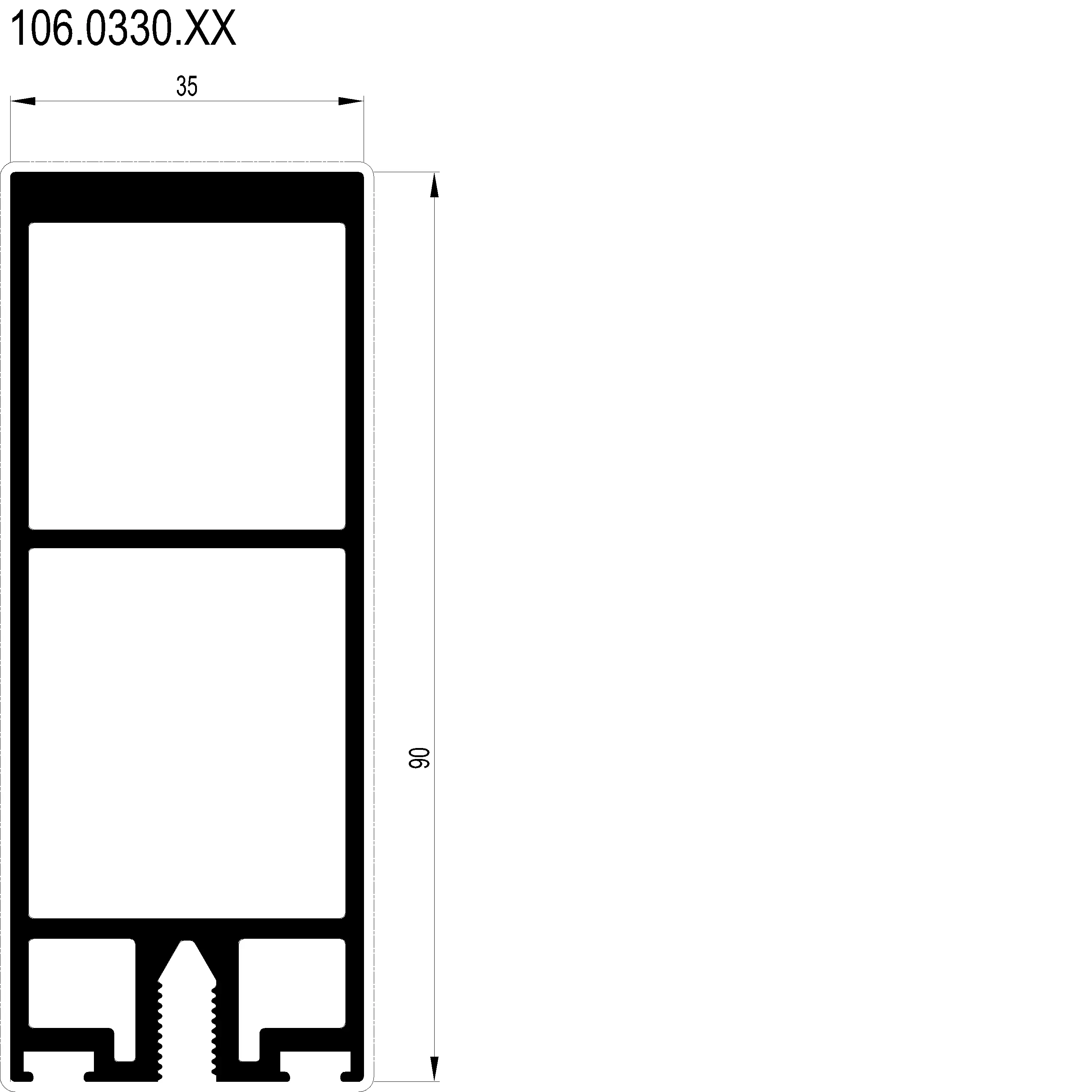 Зображення MULLION 35 мм [106.0330]