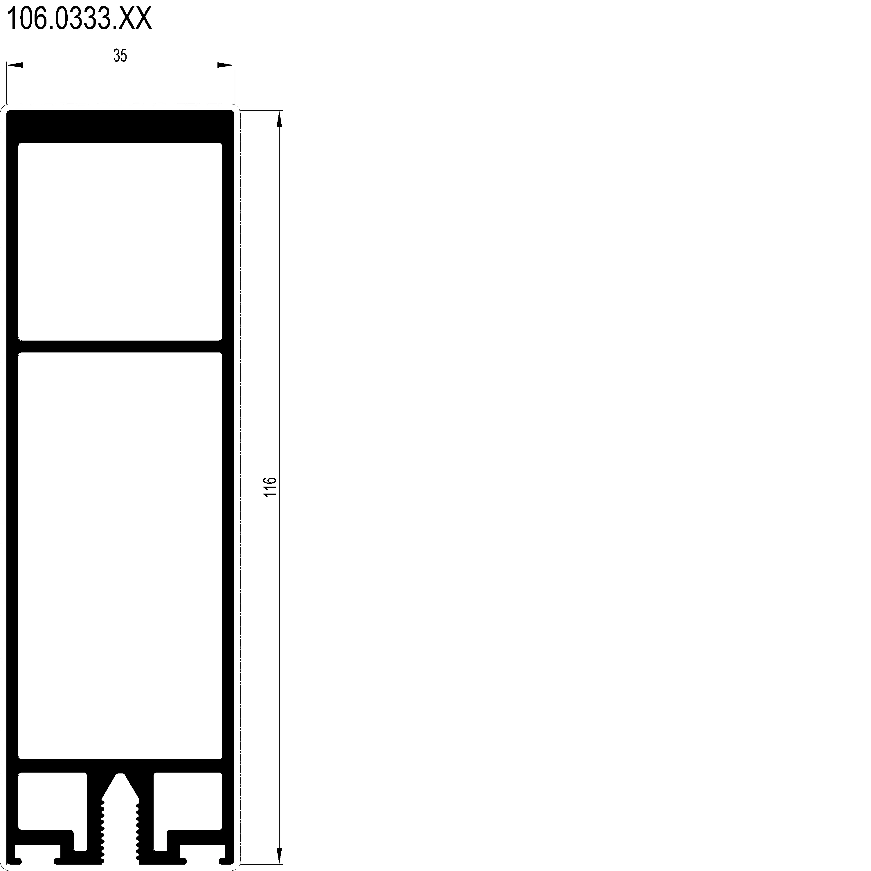 Зображення MULLION 35 мм [106.0333]
