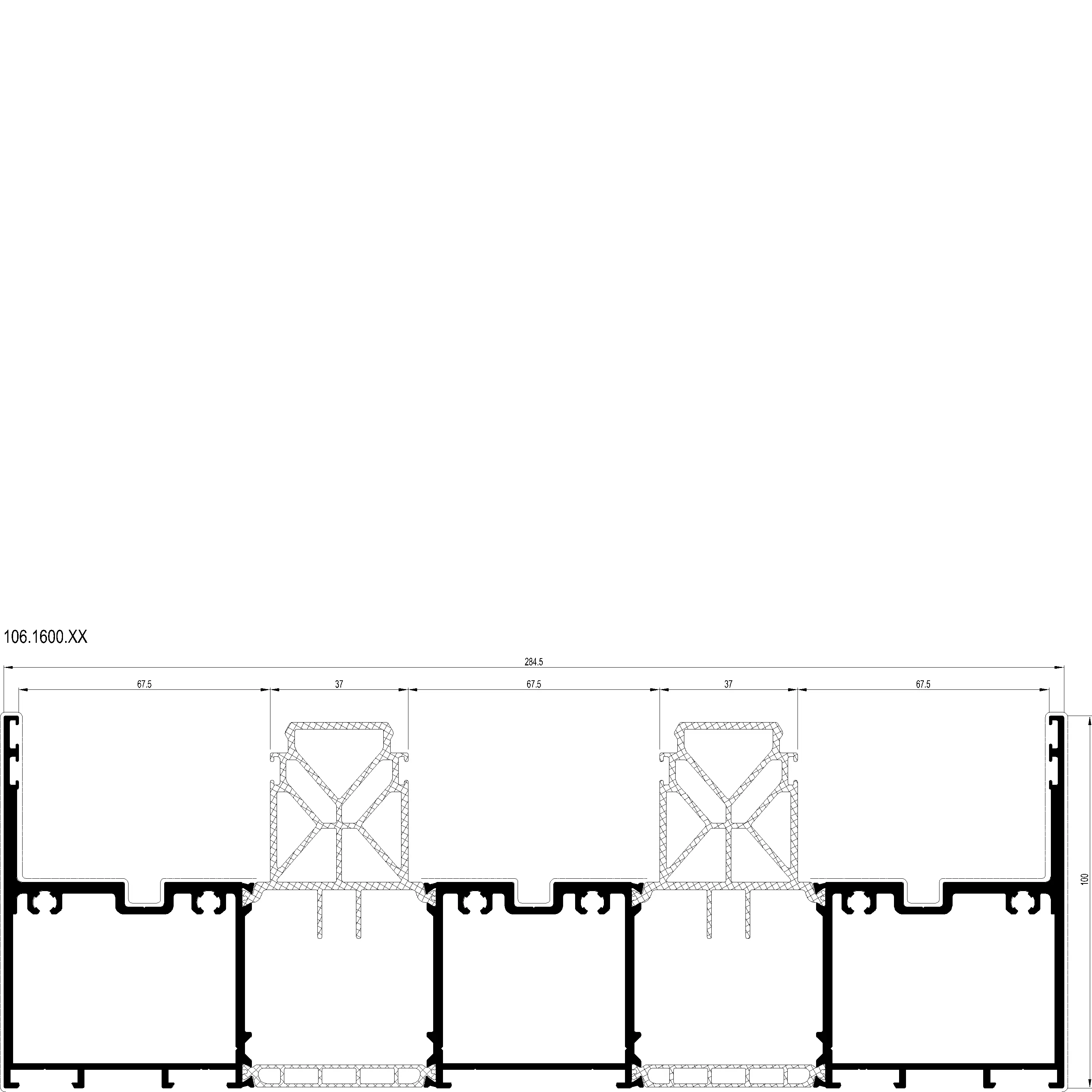 Зображення Зовнішня рама 3-рейкова [106.1600]
