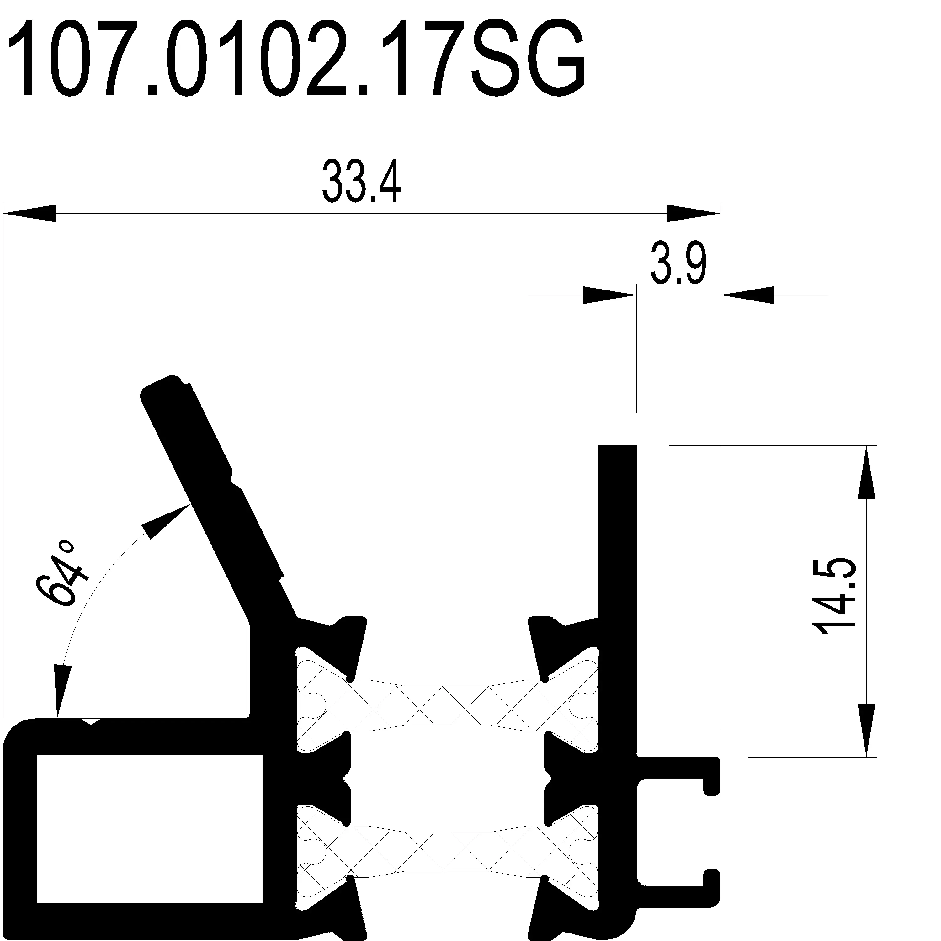 Зображення LINKBAR + GLAZING PROFILE SG [107.0102.XXSG]
