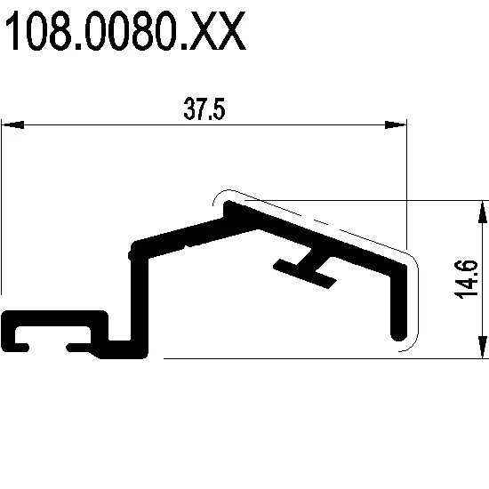 Зображення Профіль для ущільнювача [108.0080]
