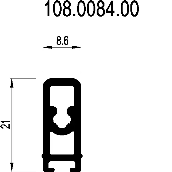 Зображення Профіль для ущільнювача [108.0084]