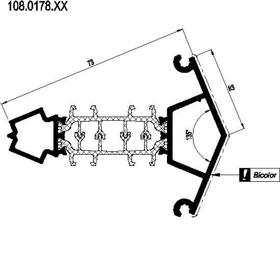 Зображення Кутовий профіль 135° [108.0178]