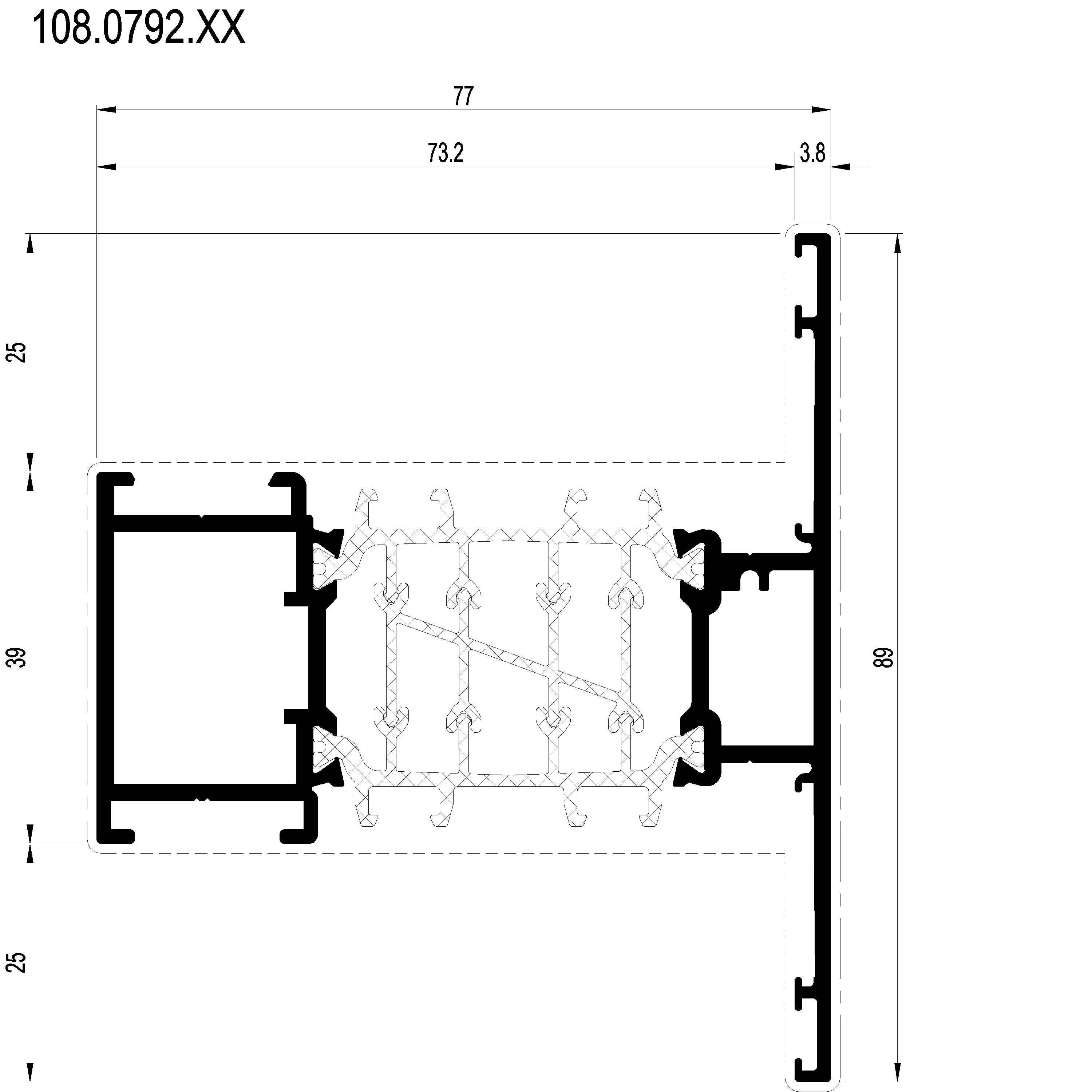 Зображення Вентиляційний профіль 89 мм [108.0792]