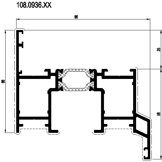 Зображення Зовнішня рама з притискною планкою [108.0936]