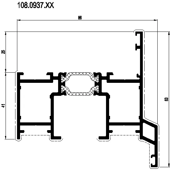 Зображення Зовнішня рама з притискною планкою [108.0937]