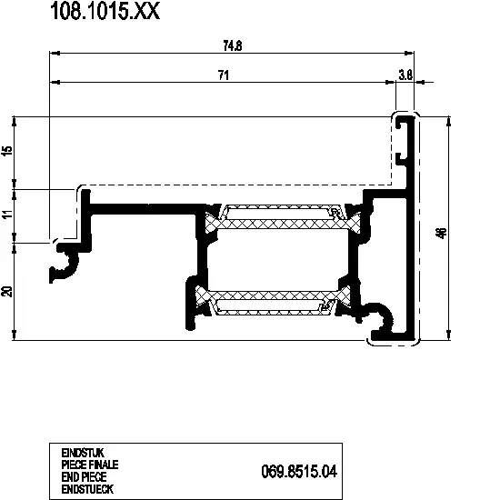 Зображення Подвійний стулковий профіль [108.1015]